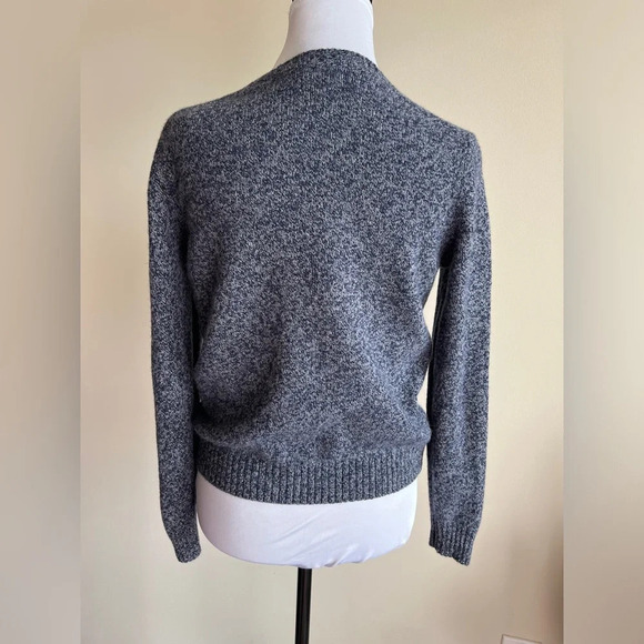 Brooks Brothers Women’s Blue & White Classic Heathered Wool Sweater Size M - Picture 2 of 7